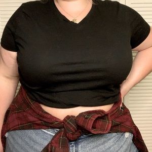 Black V-Neck T-Shirt